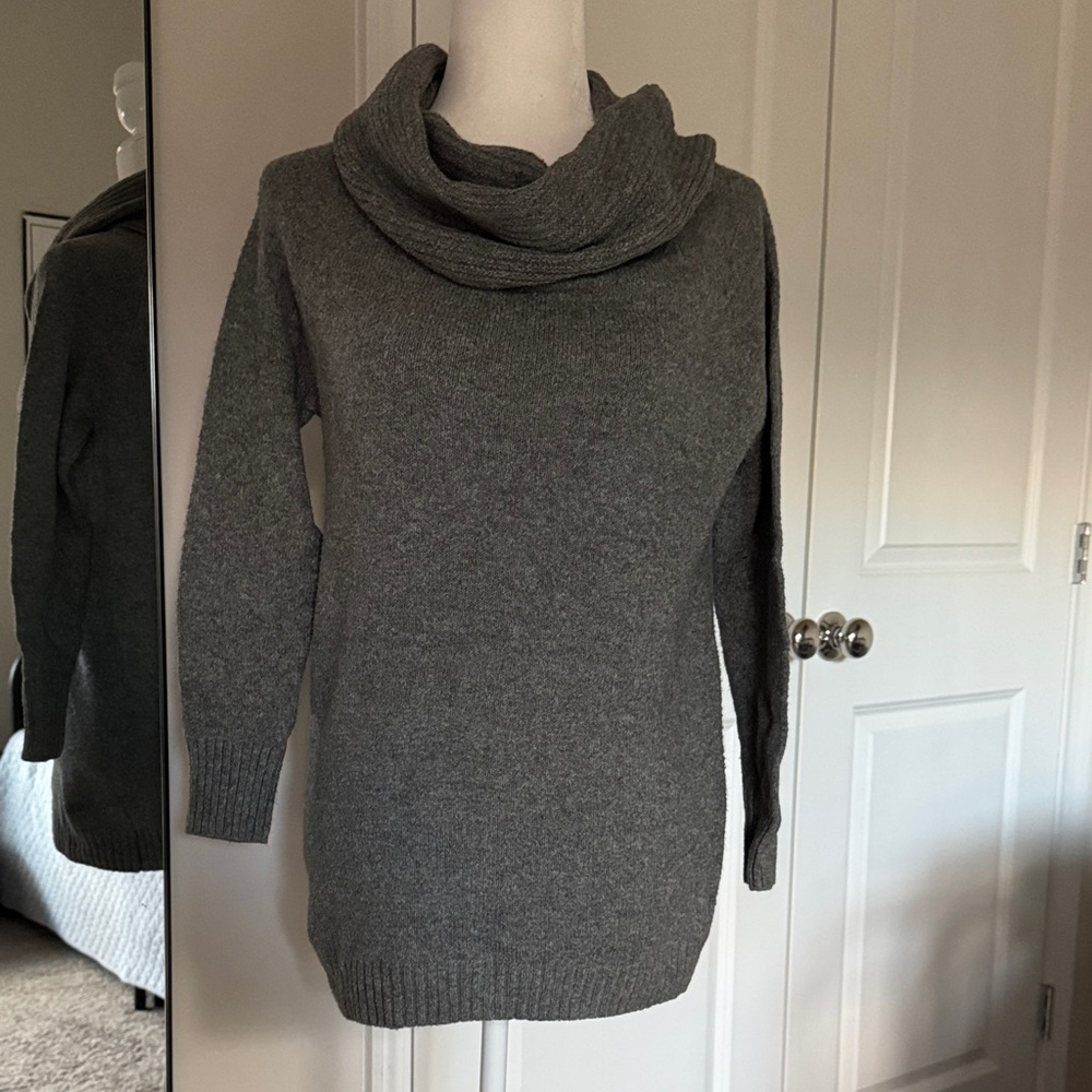 Mossimo Supply Co. Charcoal Cowl Neck Sweater